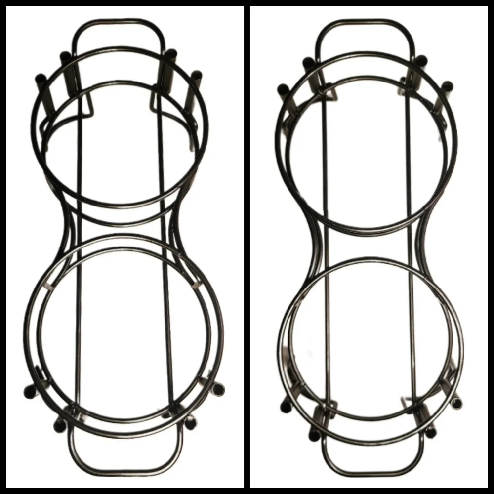 6-Pc Wrought Iron Pet Feeder w/ 4 Ceramic Pawprint Bowls & 1 Stainless Steel